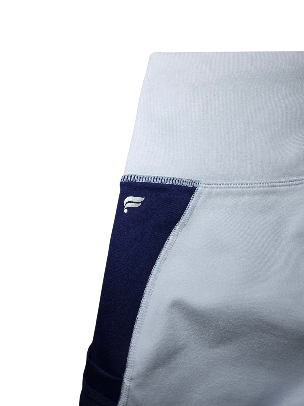Fabletics White Leggings with Navy Side Panels - Picture 8 of 11